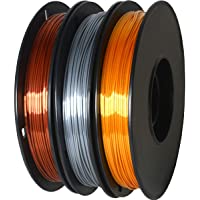 GIANTARM - Filamento de PLA de 1-75 mm para impresora 3D- 0-5 kg por bobina- 3 bobinas (color oro- plata y cobre)